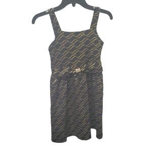 Blush By Us Angels Embellished Party Dress in Black/Gold Big Girl's Size 12